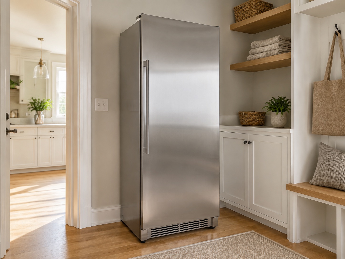 Freezer in a residential interior