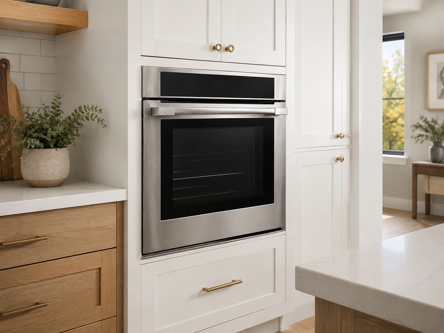 Oven in a residential interior